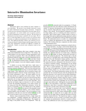 PDF Document Cover - Interactive Illumination Invariance: A User-Guided Approach for Robust Image Processing