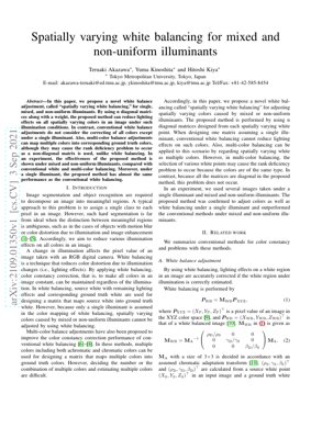 PDF Document Cover - Spatially Varying White Balancing for Mixed and Non-uniform Illuminants